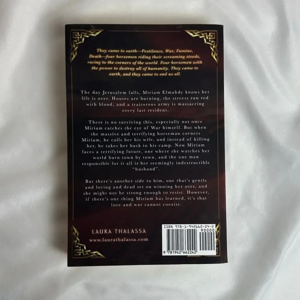 War Laura Thalassa OOP Original Indie Model Cover Paperback Four Horsemen #2
